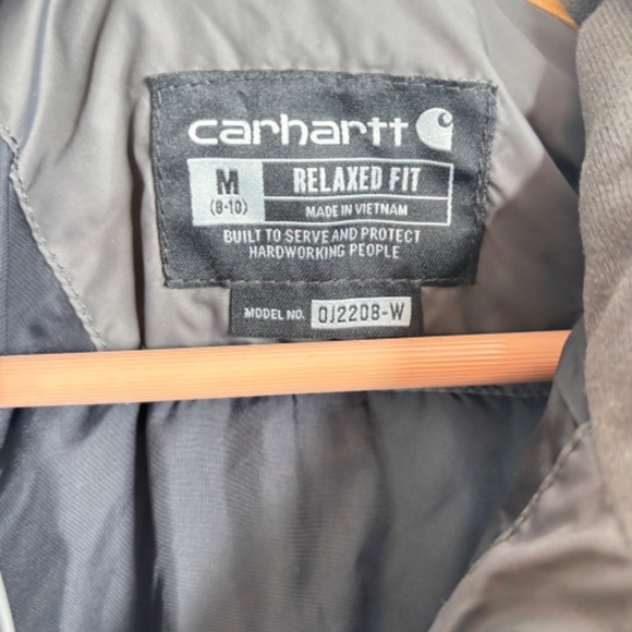 Carhartt Womens Gilliam Jacket M Rain Defender Full Zip Grey Outdoor Fall LOGO - Picture 5 of 11